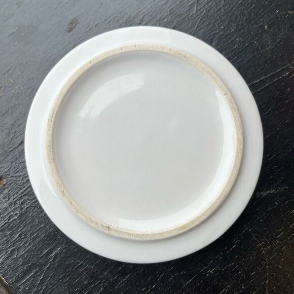 Vintage 70s Ceramic Ashtray 5" Brown Concentric Circle Mod Design - Picture 5 of 11